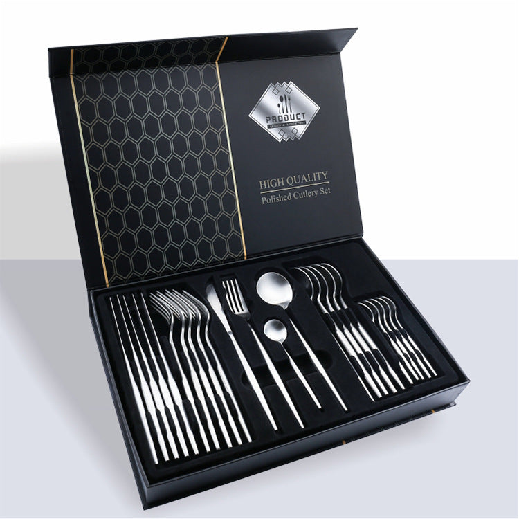 Flag Village 24 Piece Set Of 304 Stainless Steel Knife Gift Box