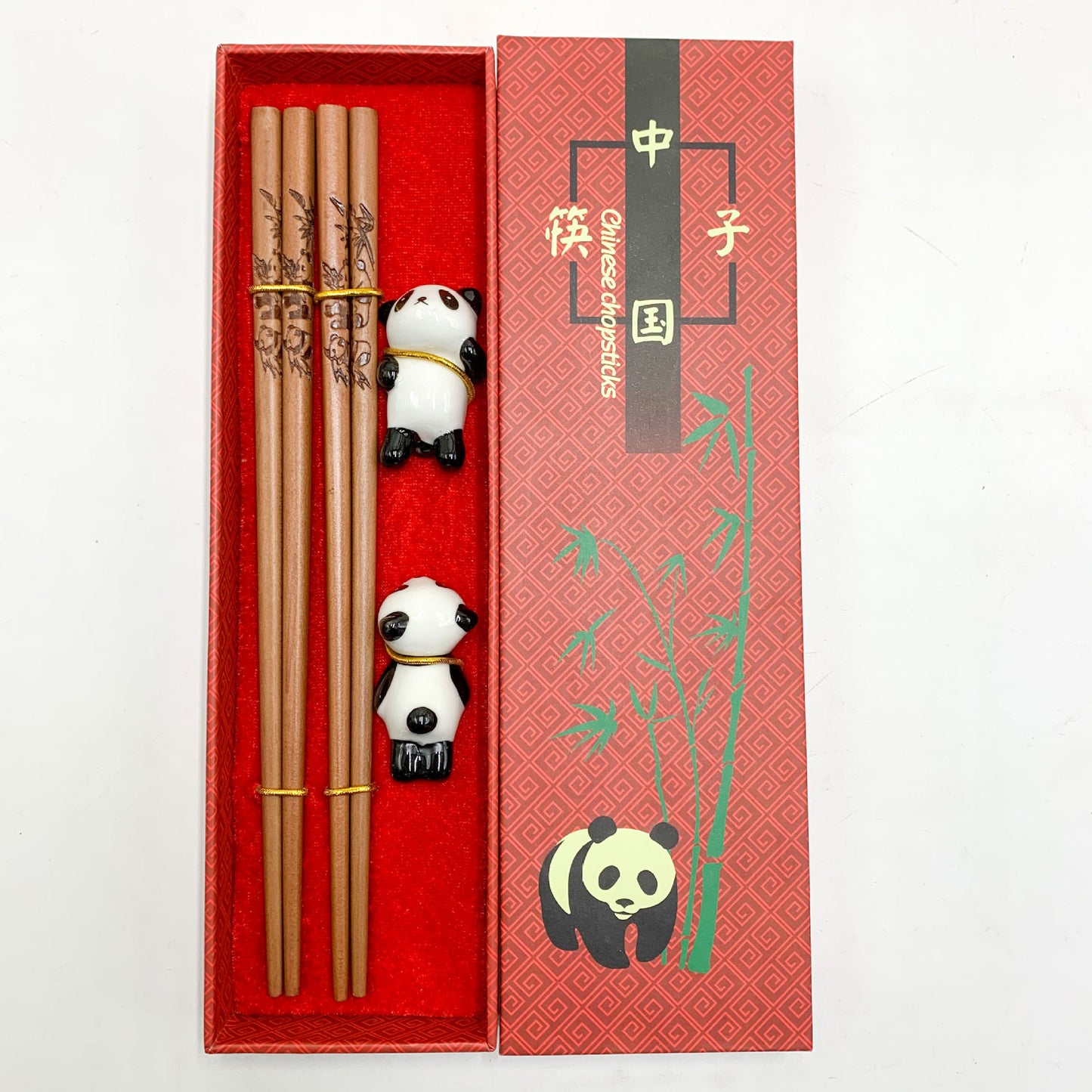 Flag Village Panda Gift Chopsticks Branded Chopsticks Gift Box 2 Pairs Of Gift Chopsticks