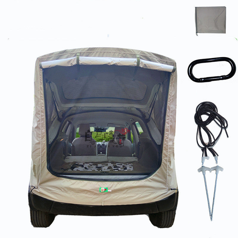 Flag Village Auto Tools Car Trunk Extension Tent At The Rear Of The Car
