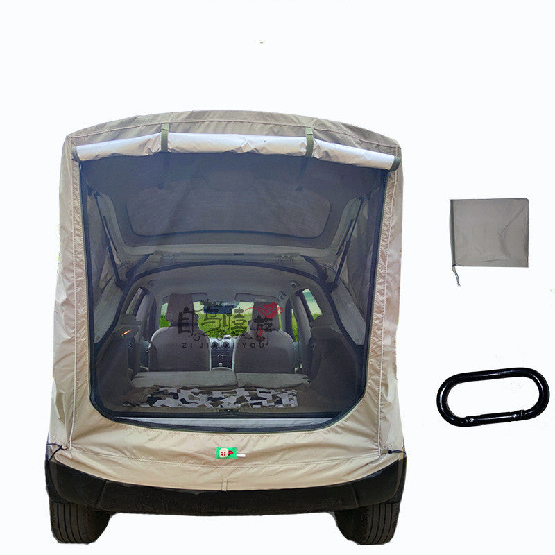 Flag Village Auto Tools Car Trunk Extension Tent At The Rear Of The Car