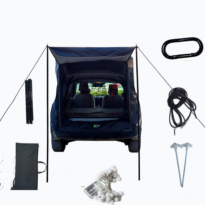 Flag Village Auto Tools Car Trunk Extension Tent At The Rear Of The Car