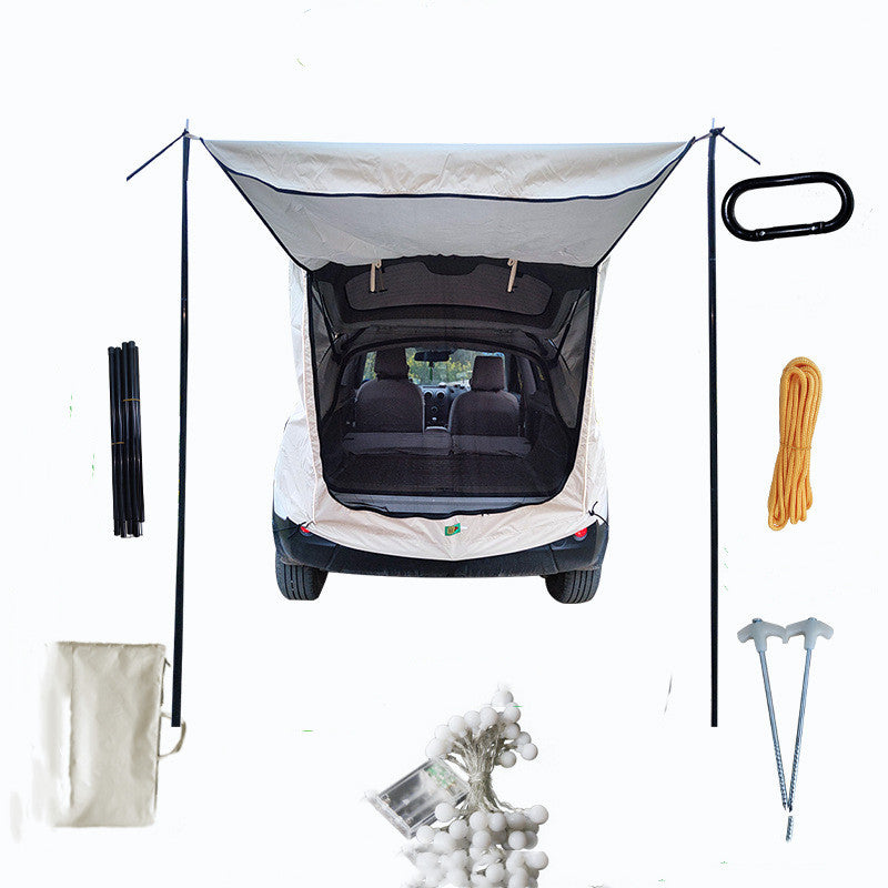 Flag Village Auto Tools Car Trunk Extension Tent At The Rear Of The Car