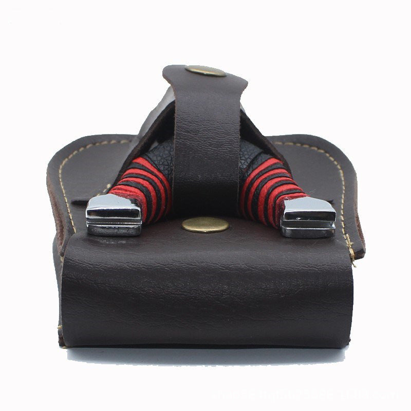 Flag Village Slingshot All-In-One Bag Leather Belt Bag Steel Ball Bag Marbles Are Durable And Not Deformed Outdoors