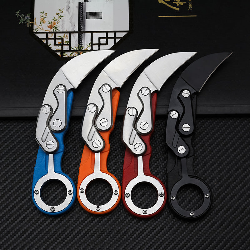 Flag Village Mechanical Claw Knife Economical Outdoor Adventure Claw Knife Game Claw Knife High Hardness Straight Knife