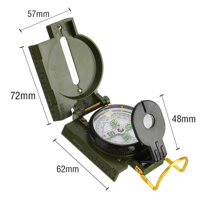 Flag Village Outdoor Camping Compass, Portable Carabiner For Military Fans