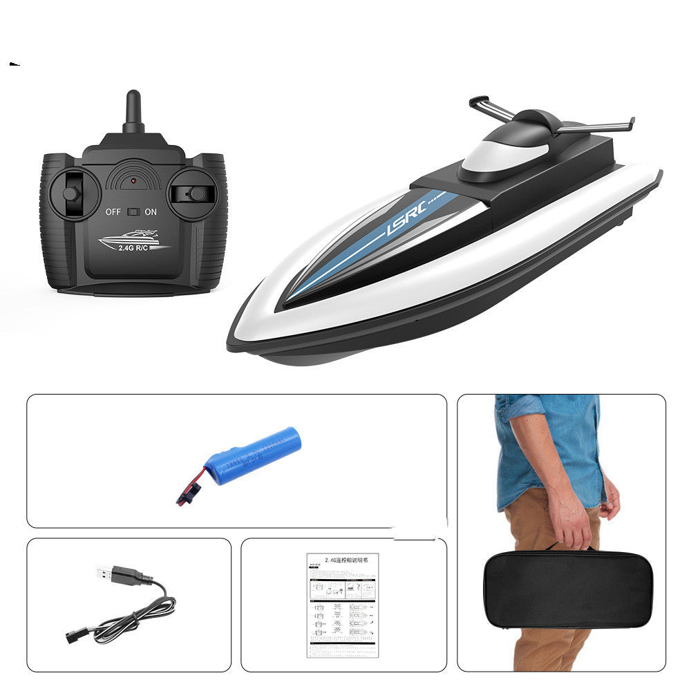 Flag Village RC Boat Toy High Speed Racing Boat Waterproof 2.4G Electric Radio Dual Motor Sensitive Steering Remote Control Speedboat Gifts