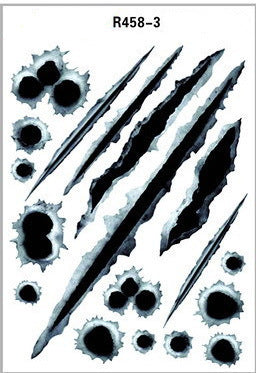 Flag Village Auto Tools Simulation Bullet Hole Car Sticker, Car Bullet Hole Crack Car Sticker