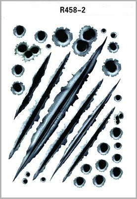 Flag Village Auto Tools Simulation Bullet Hole Car Sticker, Car Bullet Hole Crack Car Sticker