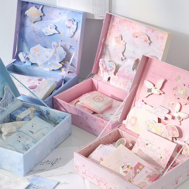 Flag Village Handbook Gift Box Set Antique Cute Simple Retro