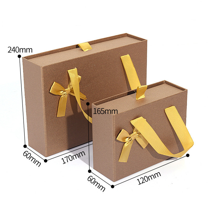 Flag Village Gift Box Knot Wedding Box With Hand Gift Portable Drawer Gift Box Custom Gift Box