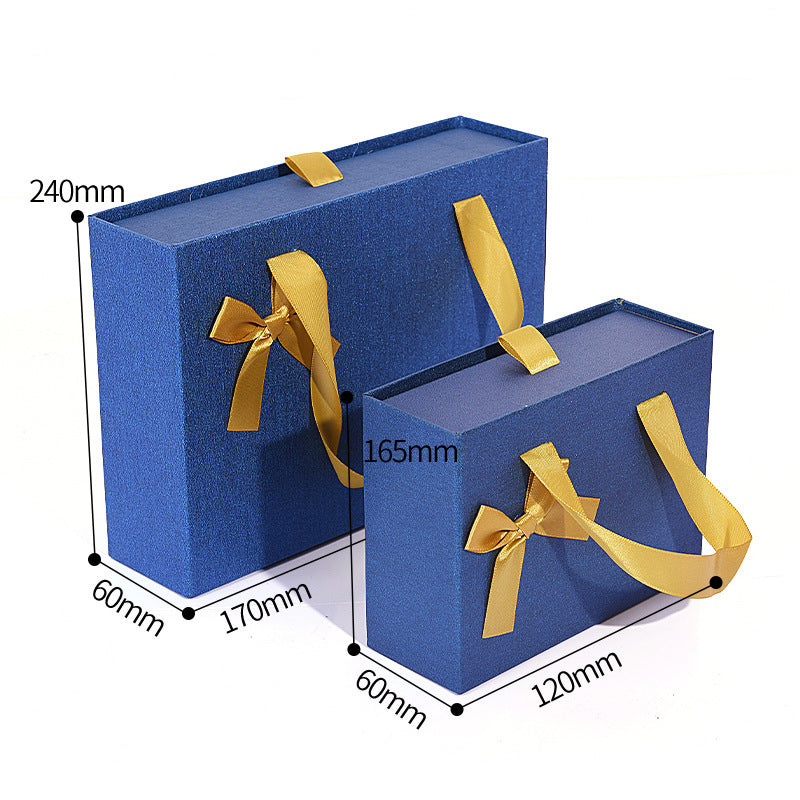 Flag Village Gift Box Knot Wedding Box With Hand Gift Portable Drawer Gift Box Custom Gift Box