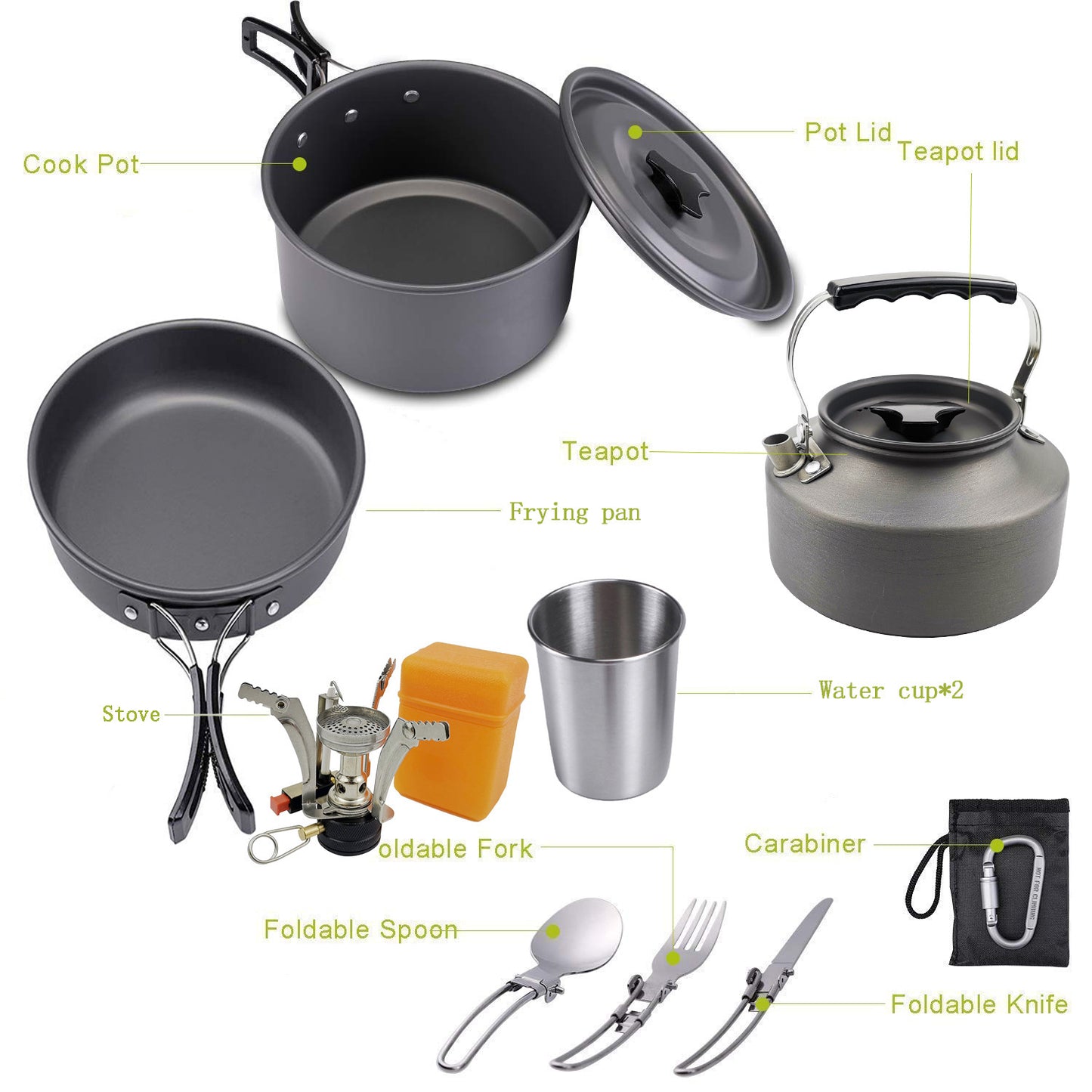 Flag Village Camping Portable Outdoor Cooker Kettle New