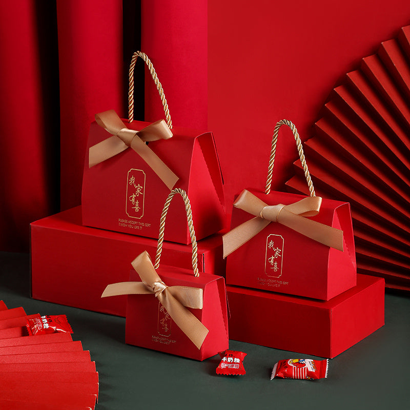 Flag Village Wedding Candy Box Portable Chinese Style Wedding Candy Gift Box