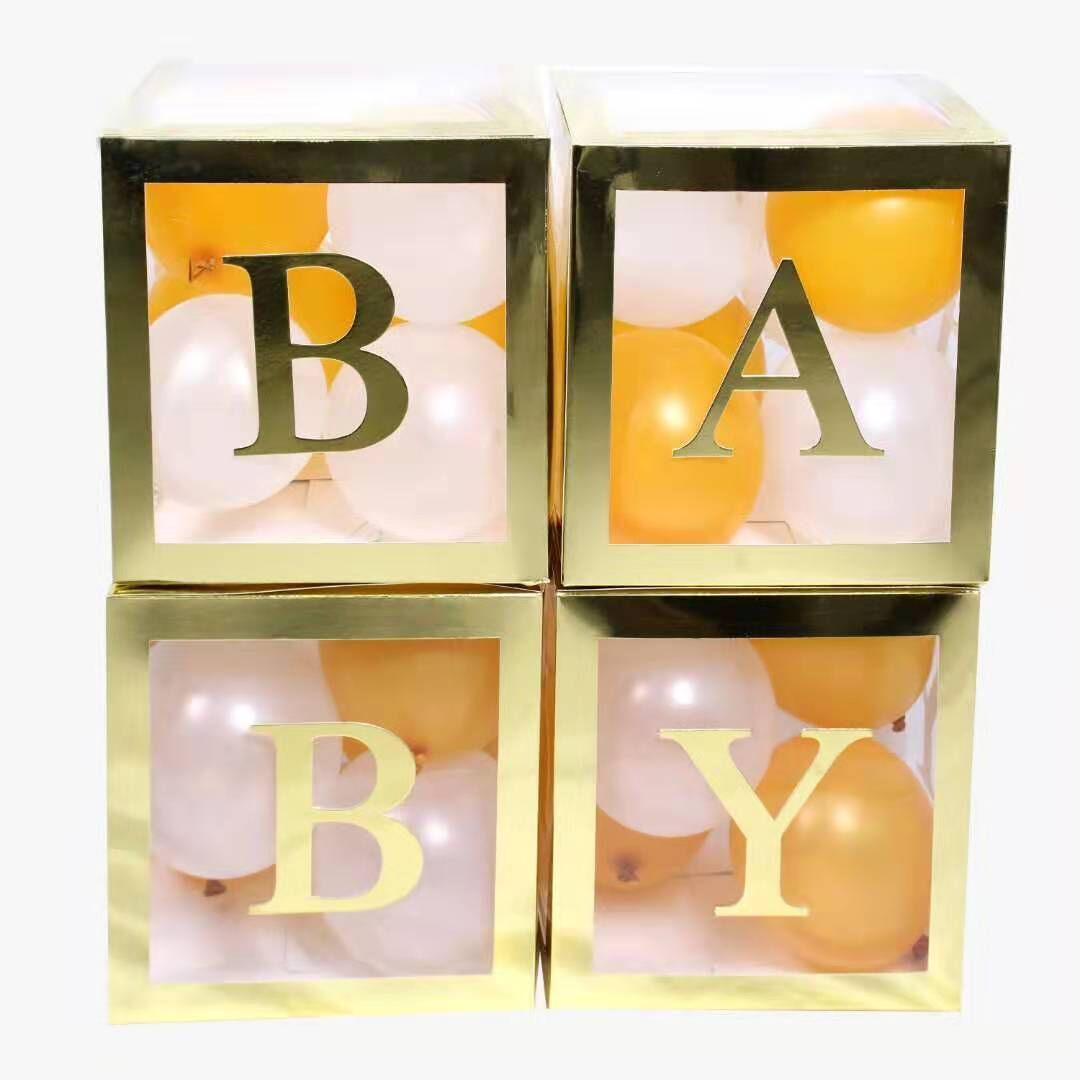 Flag Village Birthday Party Letter Gift Box Transparent Balloon Box