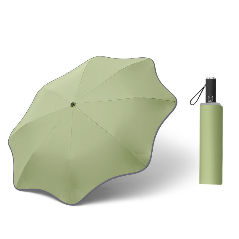 Flag Village Curved Automatic Umbrella Luminous Transparent Umbrella