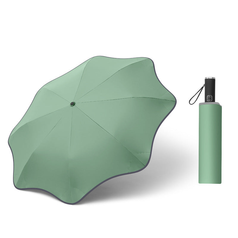 Flag Village Curved Automatic Umbrella Luminous Transparent Umbrella