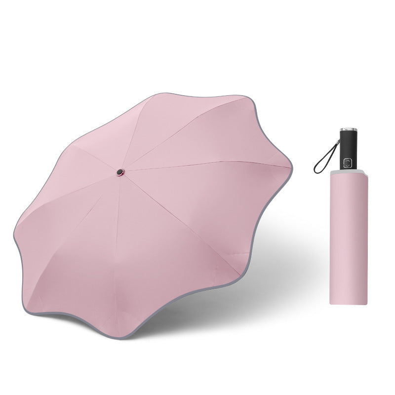 Flag Village Curved Automatic Umbrella Luminous Transparent Umbrella