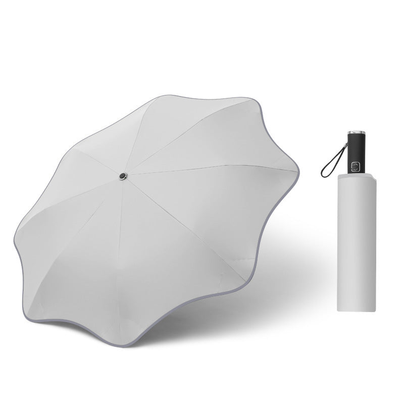 Flag Village Curved Automatic Umbrella Luminous Transparent Umbrella