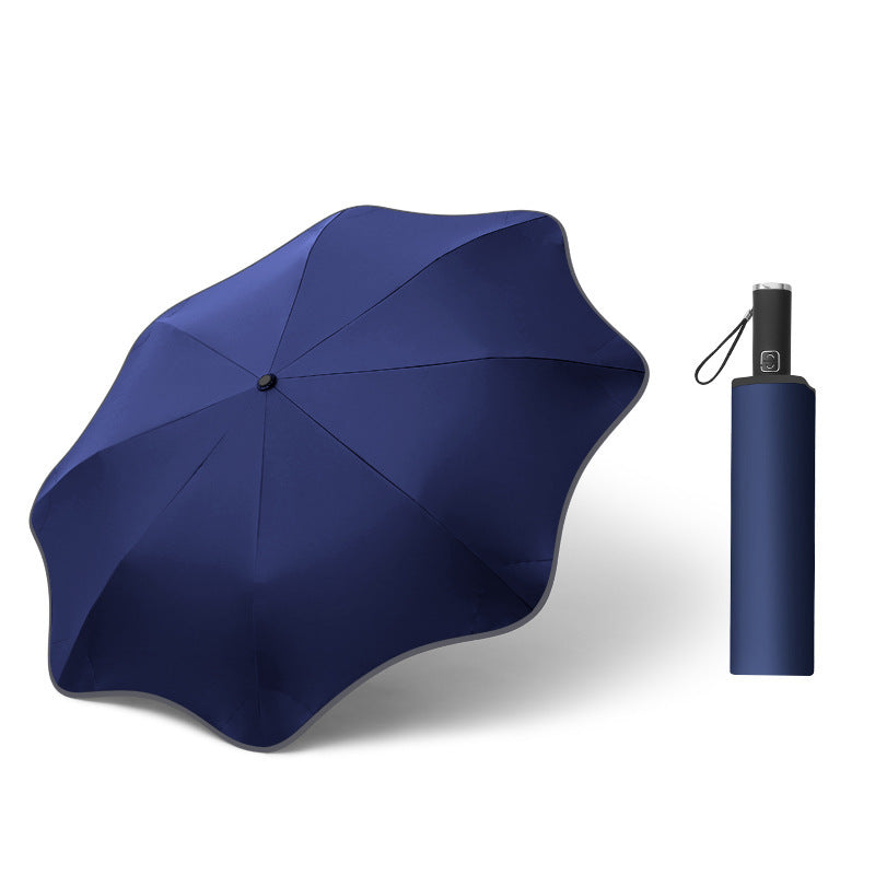 Flag Village Curved Automatic Umbrella Luminous Transparent Umbrella