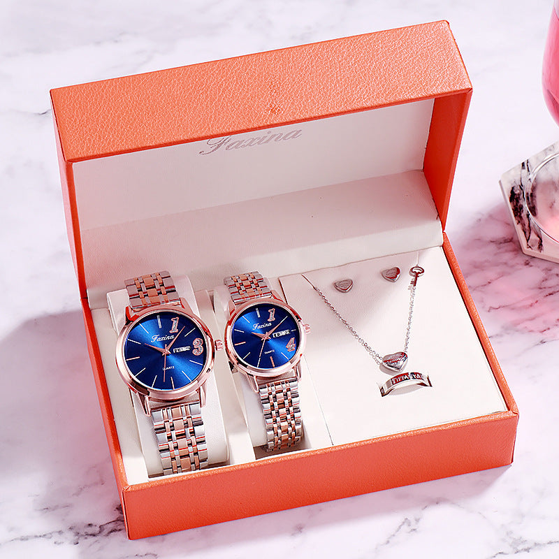 Flag Village Luxury Watch Gifts for Women Earrings ring Necklace bracelet