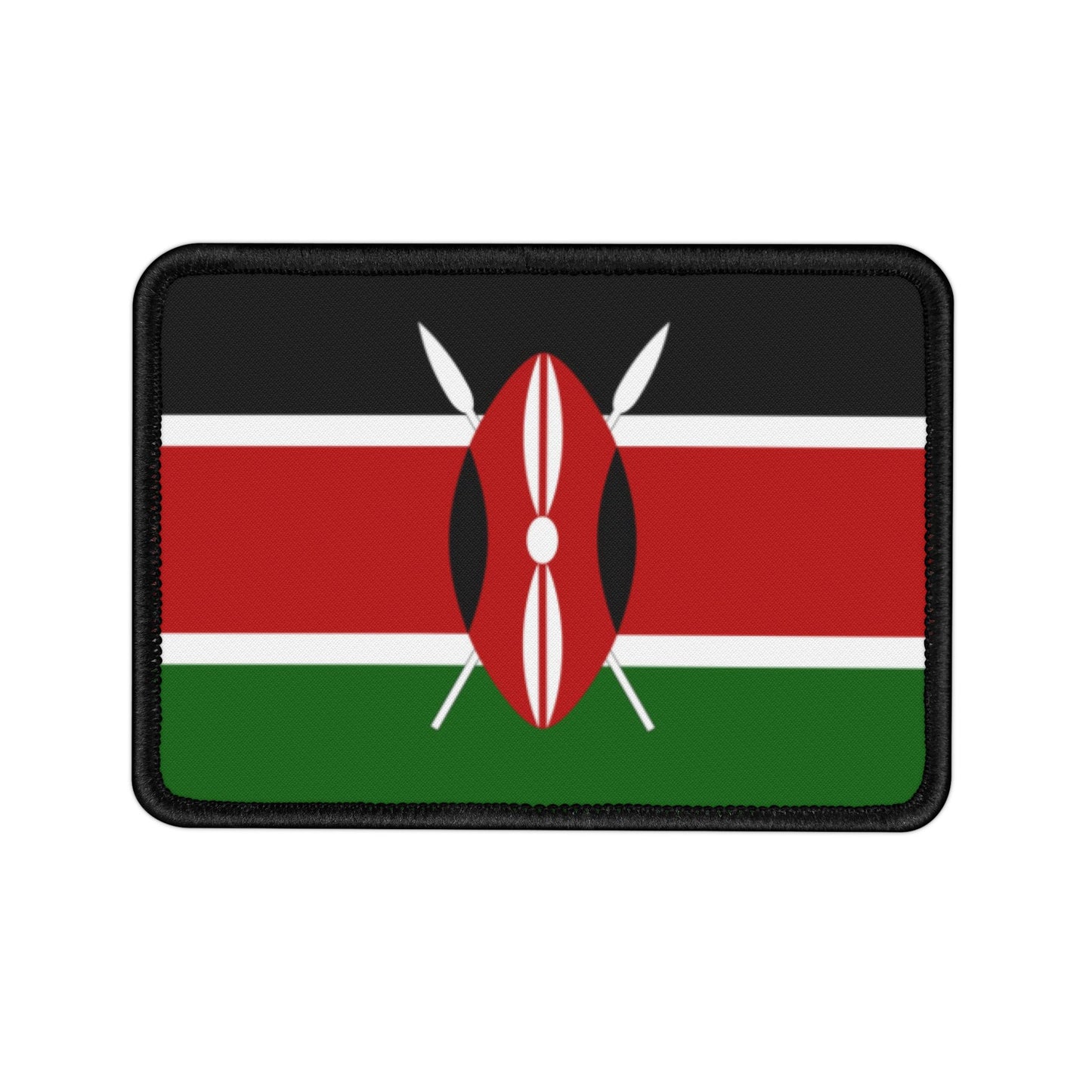 Flag Village Kenya Flag Embroidery Iron-On Patches