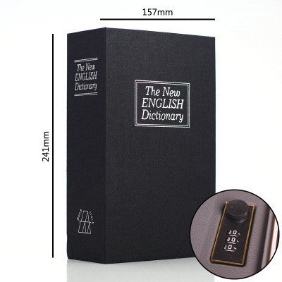 Flag Village Student Gift Dictionary Mini Safe Box Book Hidden Secret Key Lock Coin Bank Card Jewellery Private Diary Storage Password Locker