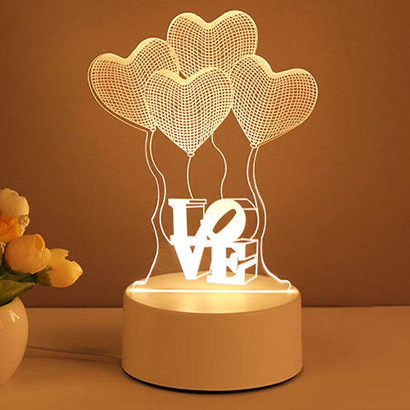 Flag Village 3D Lamp Acrylic USB LED Night Lights Neon Sign Lamp Xmas Home Decorations For Room Decor Valentines Day Gifts