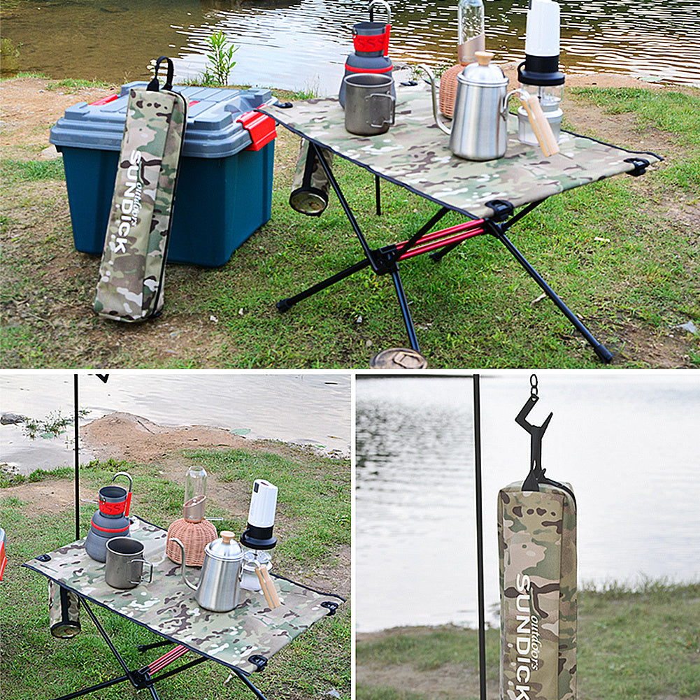 Flag Village Outdoor Folding Table Camping Table Mesh BBQ Picnic Table