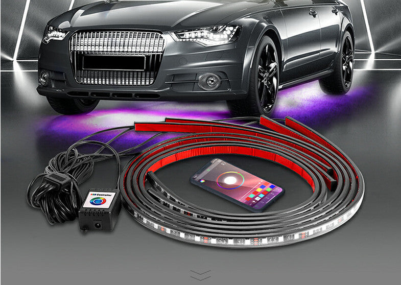 Flag Village Auto Tools Car Remote Control Chassis Light Voice Control APP Colorful Decorative Light Bar