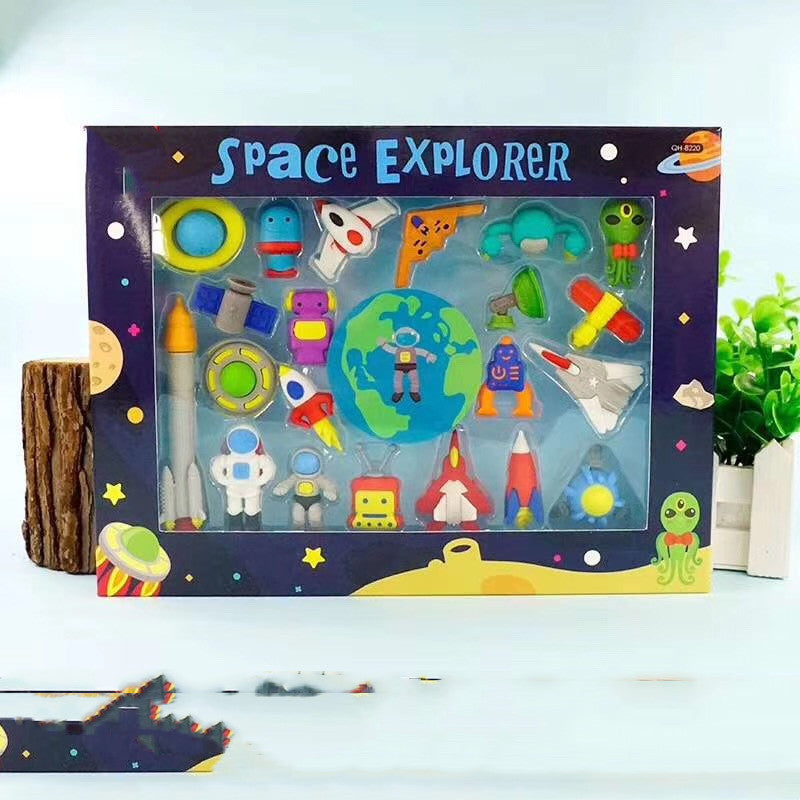 Flag Village Qihao 8220 Eraser Combination Set Gift Box Of Graduation Stationery Prizes For Kindergarten And Elementary School Students