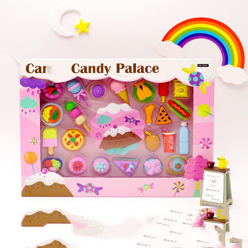 Flag Village Qihao 8220 Eraser Combination Set Gift Box Of Graduation Stationery Prizes For Kindergarten And Elementary School Students