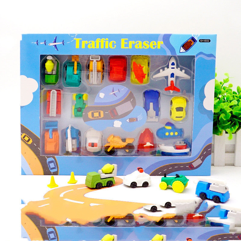 Flag Village Qihao 8220 Eraser Combination Set Gift Box Of Graduation Stationery Prizes For Kindergarten And Elementary School Students