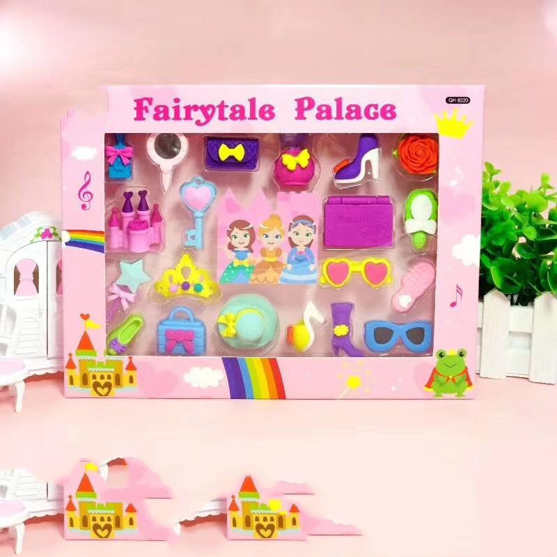 Flag Village Qihao 8220 Eraser Combination Set Gift Box Of Graduation Stationery Prizes For Kindergarten And Elementary School Students
