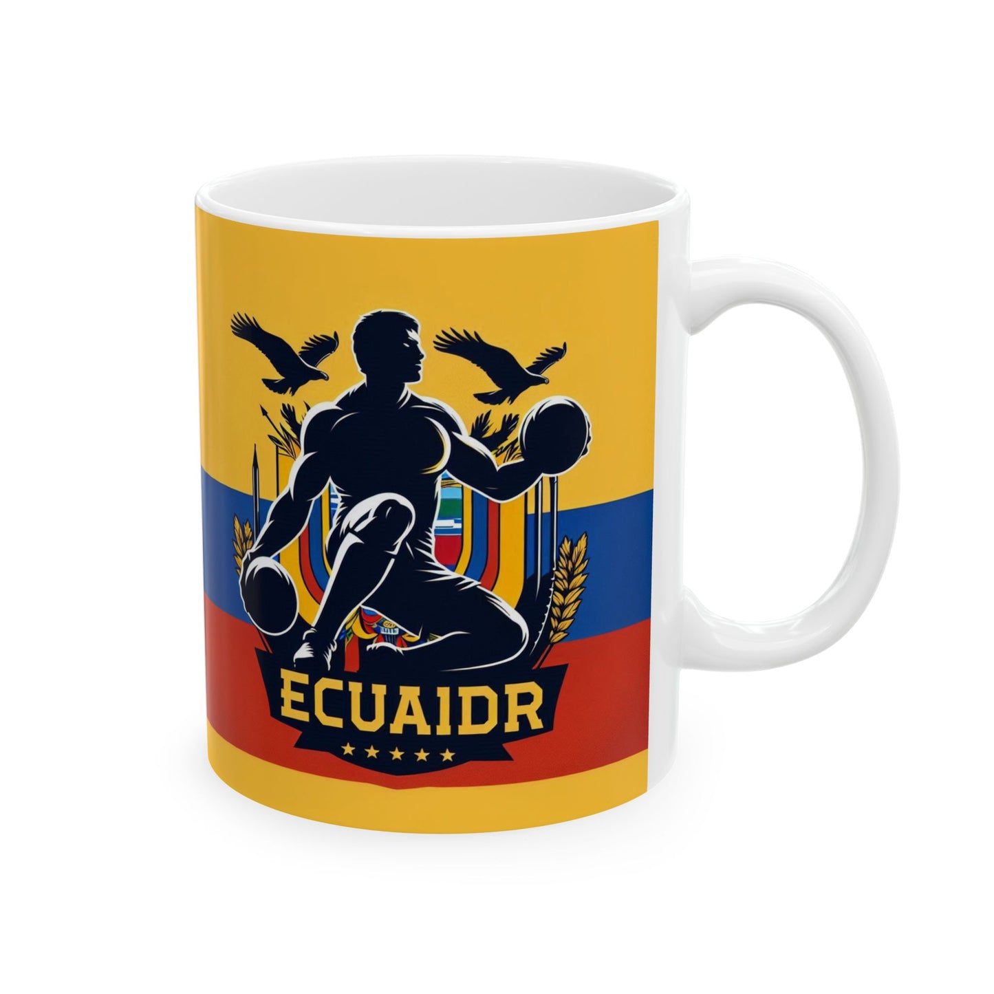 Flag Village Ecuador Sporting Flag Ceramic Coffee Mug 11oz ECU0004