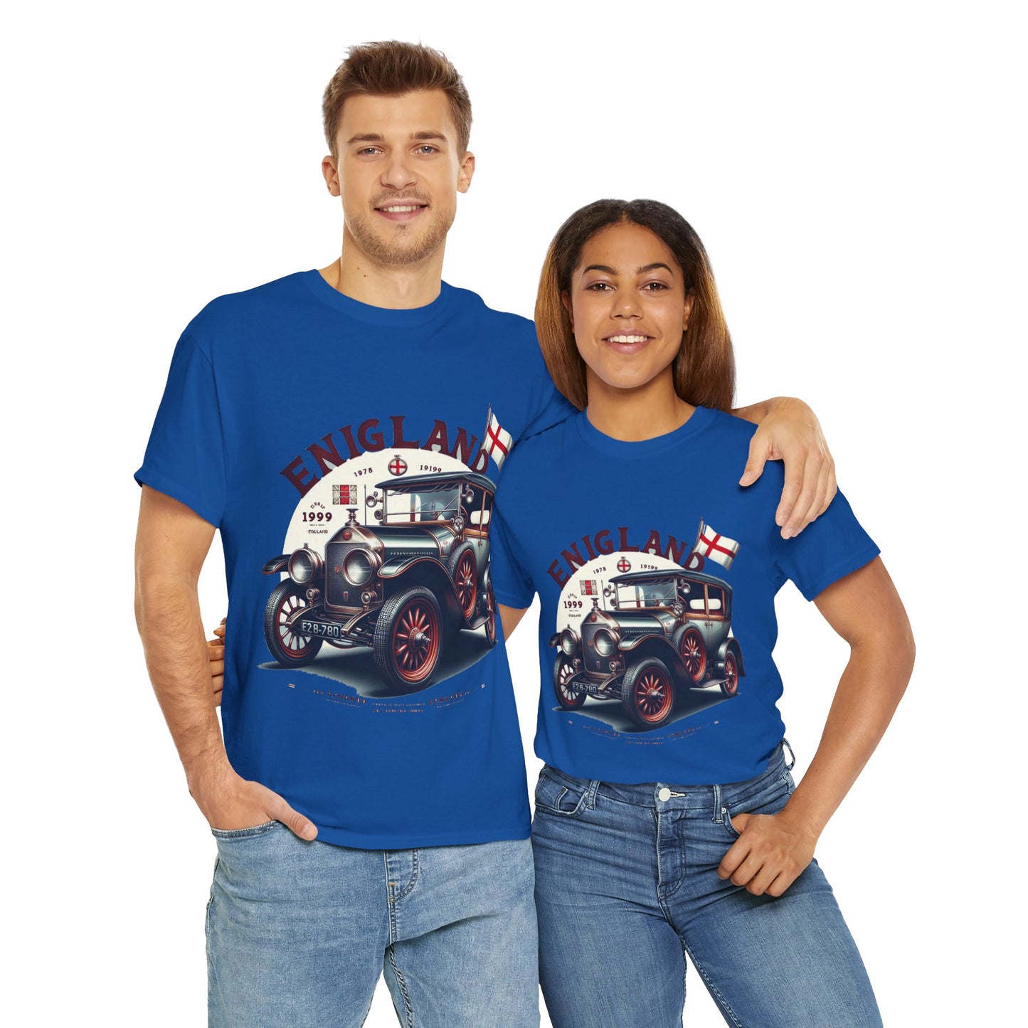 Flag Village UK Vintage Car Flag T-SHIRT Heavy Cotton Tee UK0020