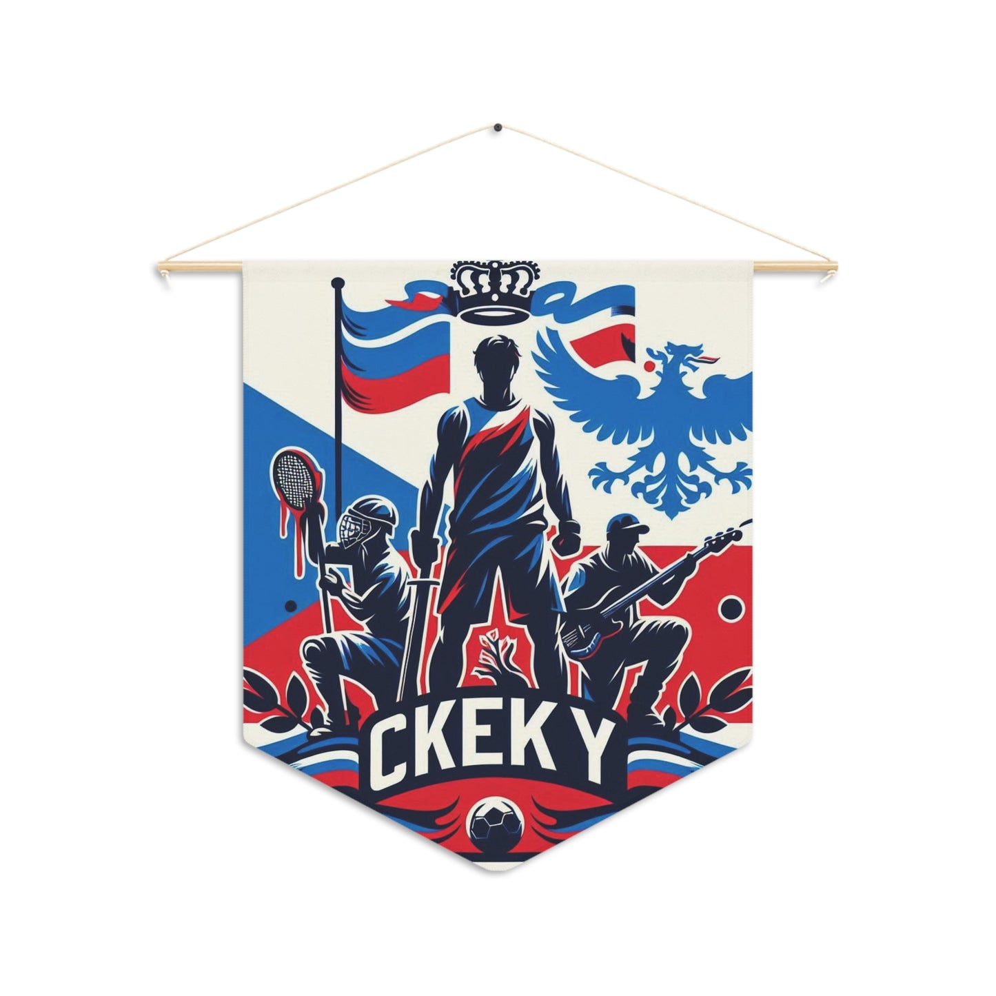 Flag Village Czech Flag Pennant Sporting Home Wall decoration CZE0001