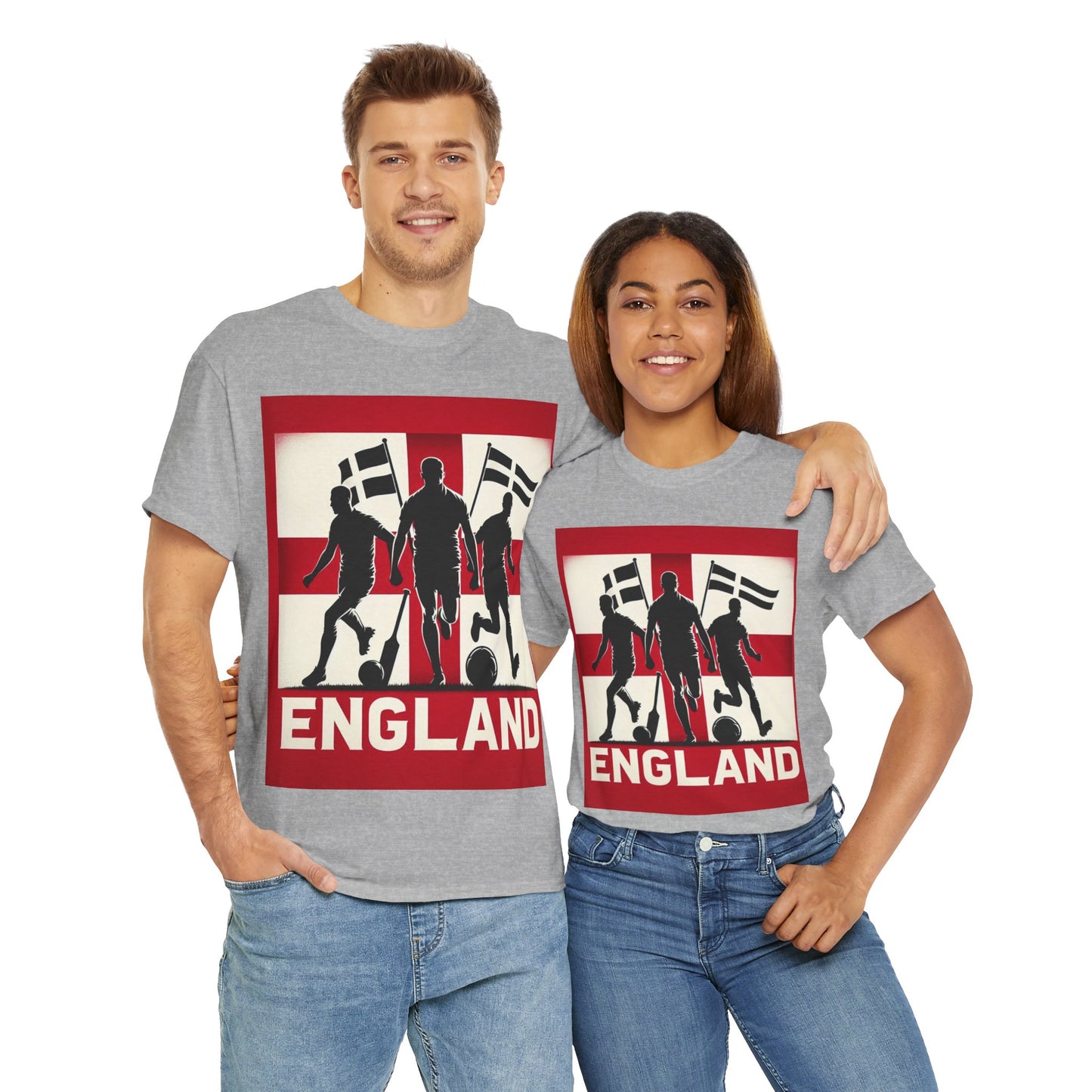 Flag Village England Sporting Flag T-SHIRT Heavy Cotton Tee GBR0011