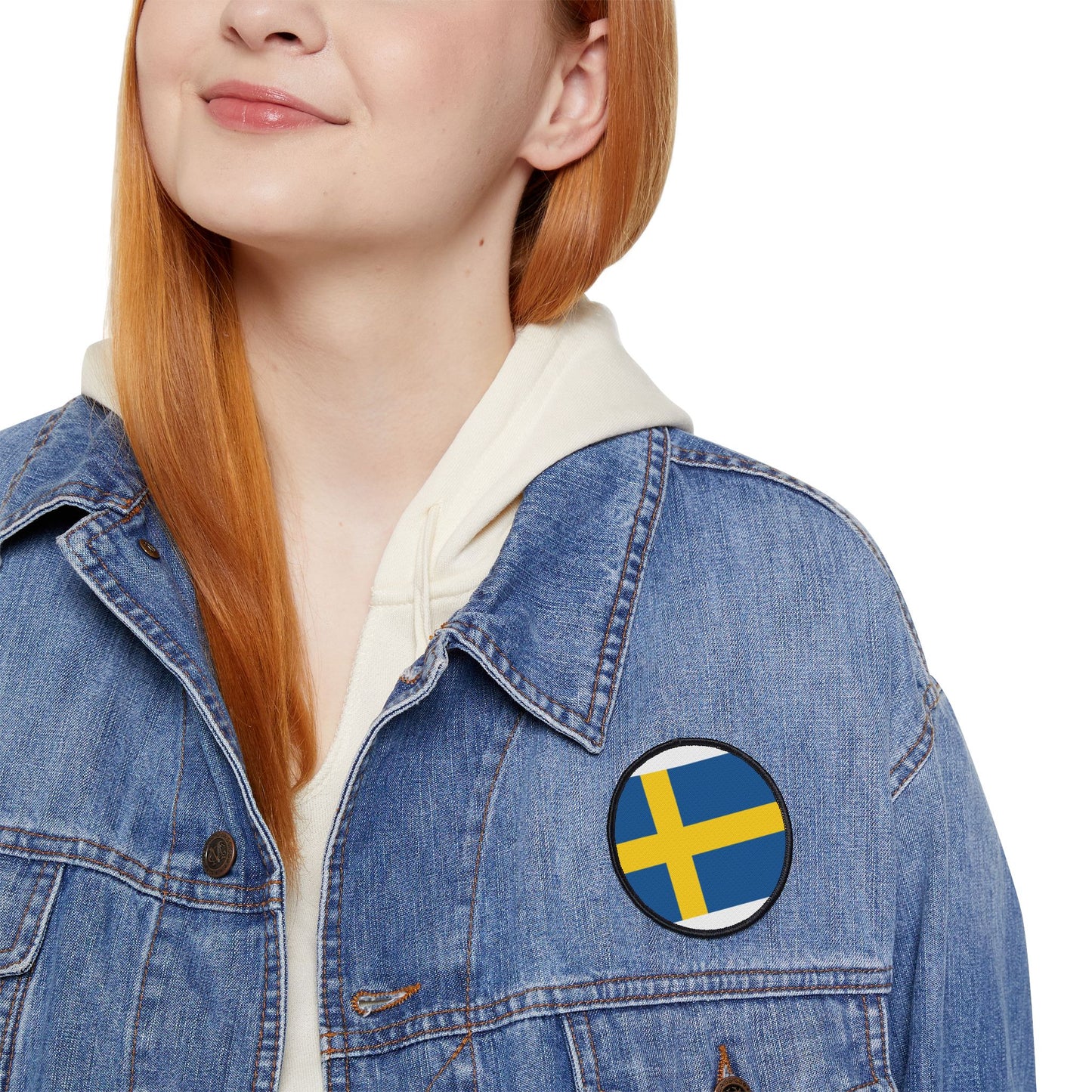 Flag Village Sweden Flag Embroidery Iron-On Patches
