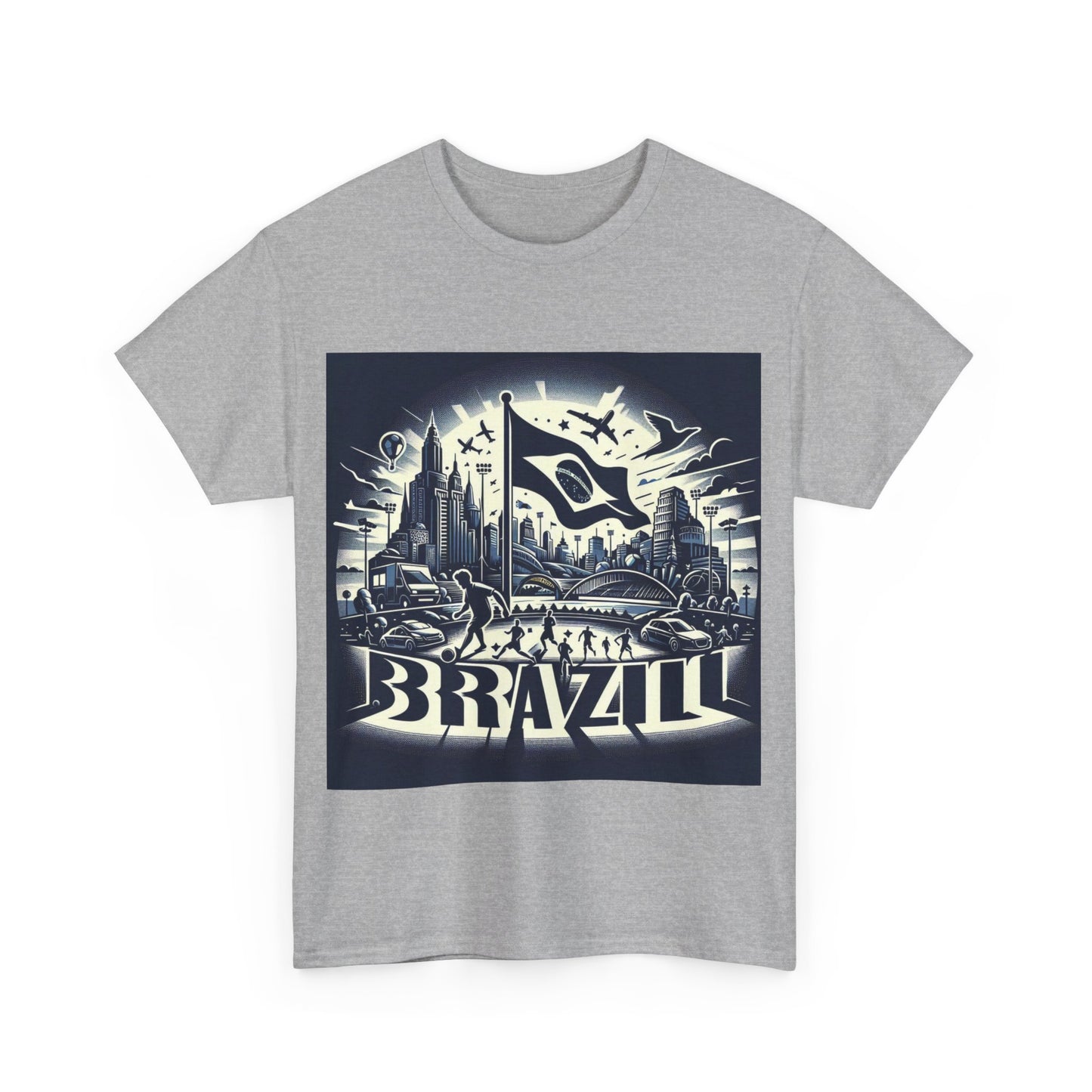 Flag Village Brazil Sporting Flag T-SHIRT Heavy Cotton Tee BRA0016