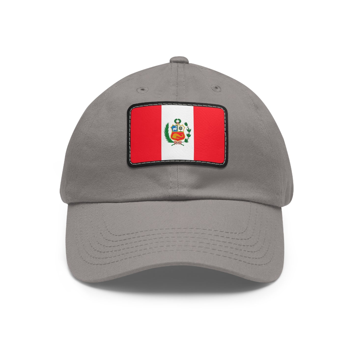 Flag Village Peru Flag Hat Cap with Leather Patch