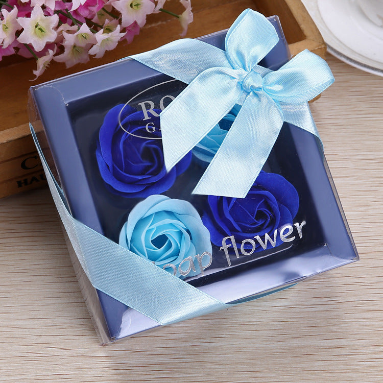 Flag Village 4 Rose Soap Flowers Gift Box For Valentine's Day