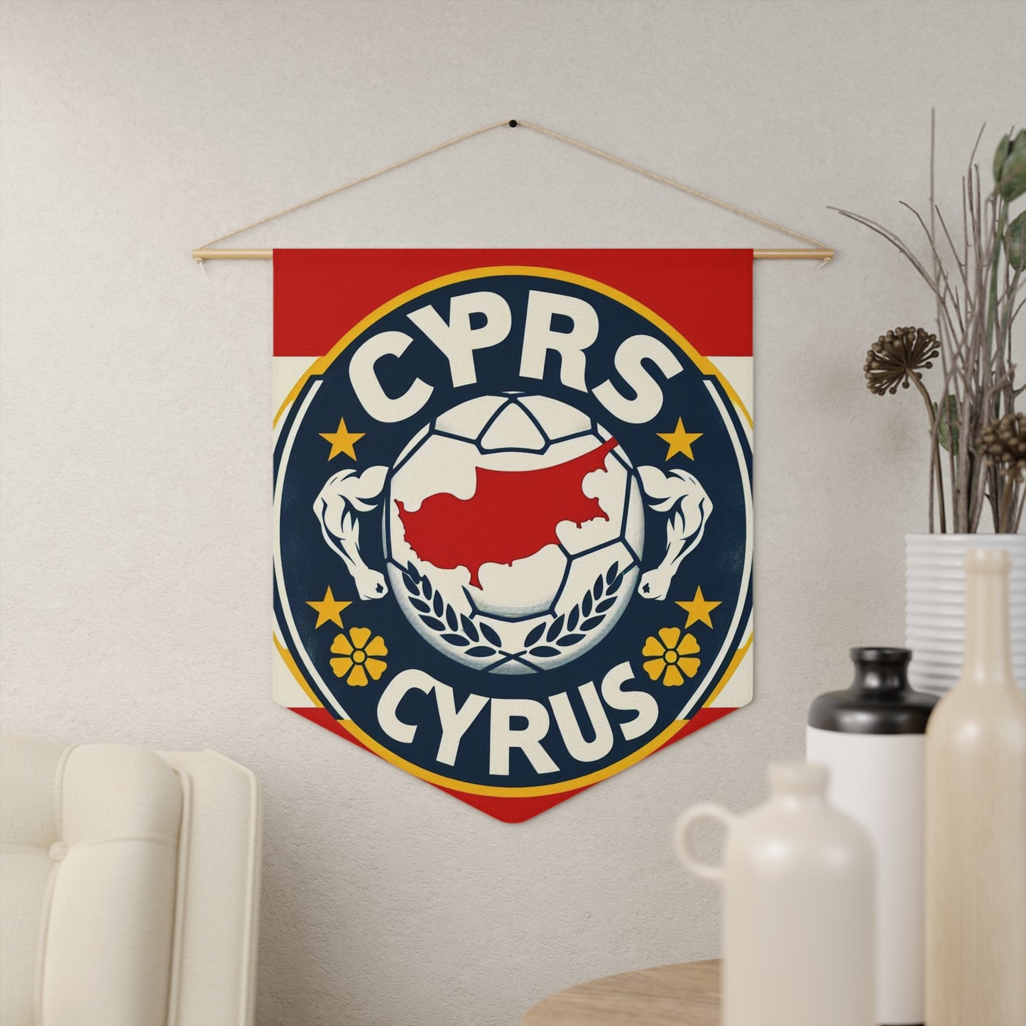 Flag Village Cyprus Flag Pennant Sporting Home Wall decoration CYP0001