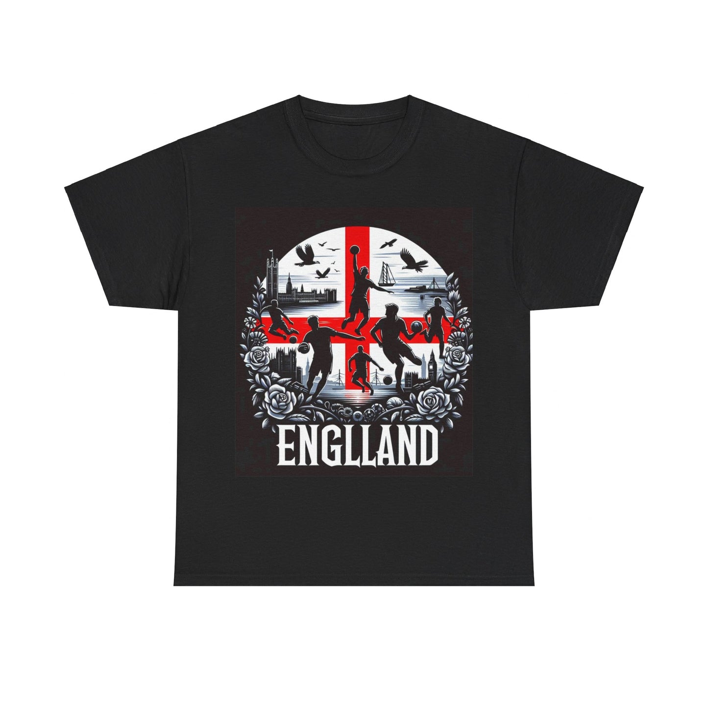 Flag Village England Sporting Flag T-SHIRT Heavy Cotton Tee GBR0010