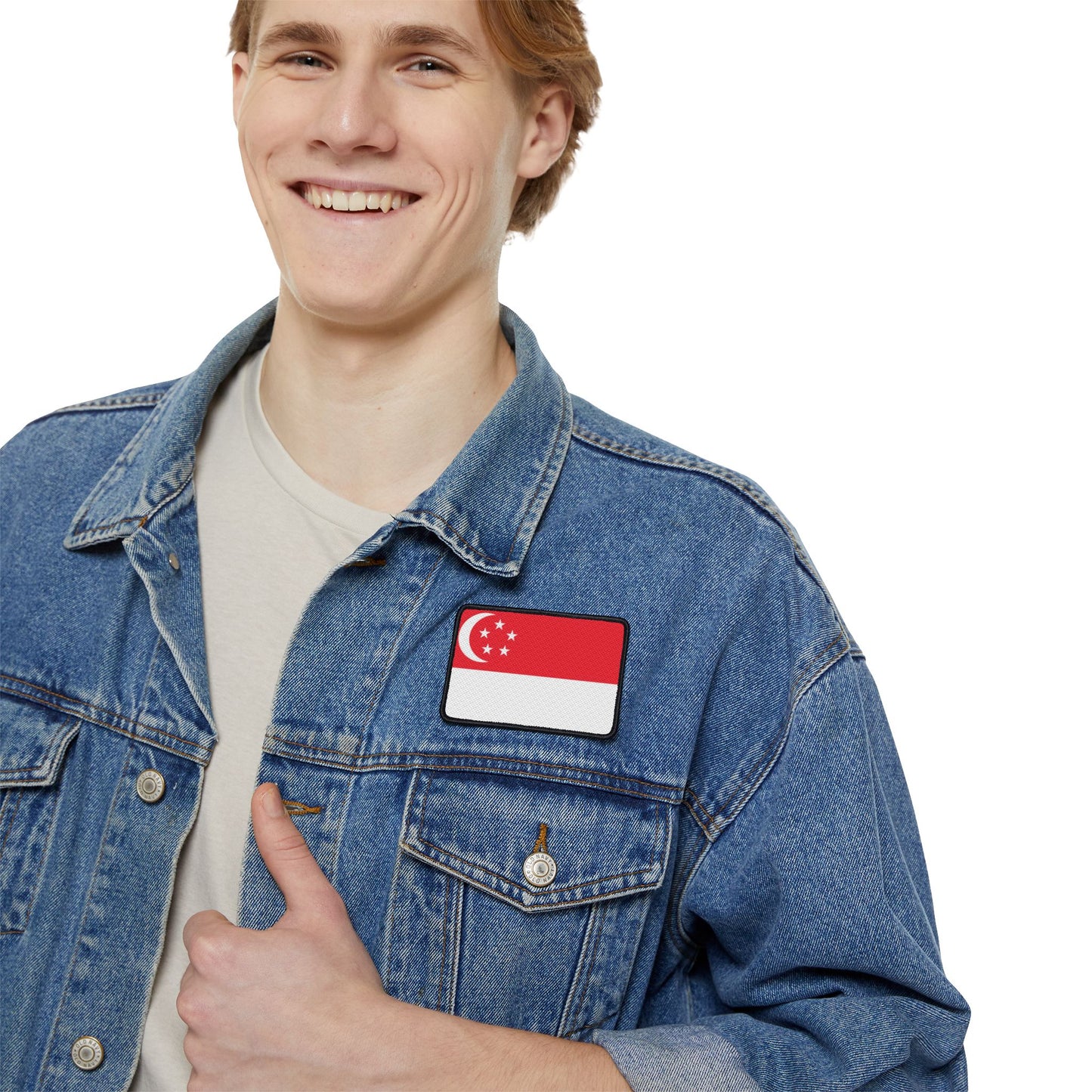 Flag Village Singapore Flag Embroidery Iron-On Patches
