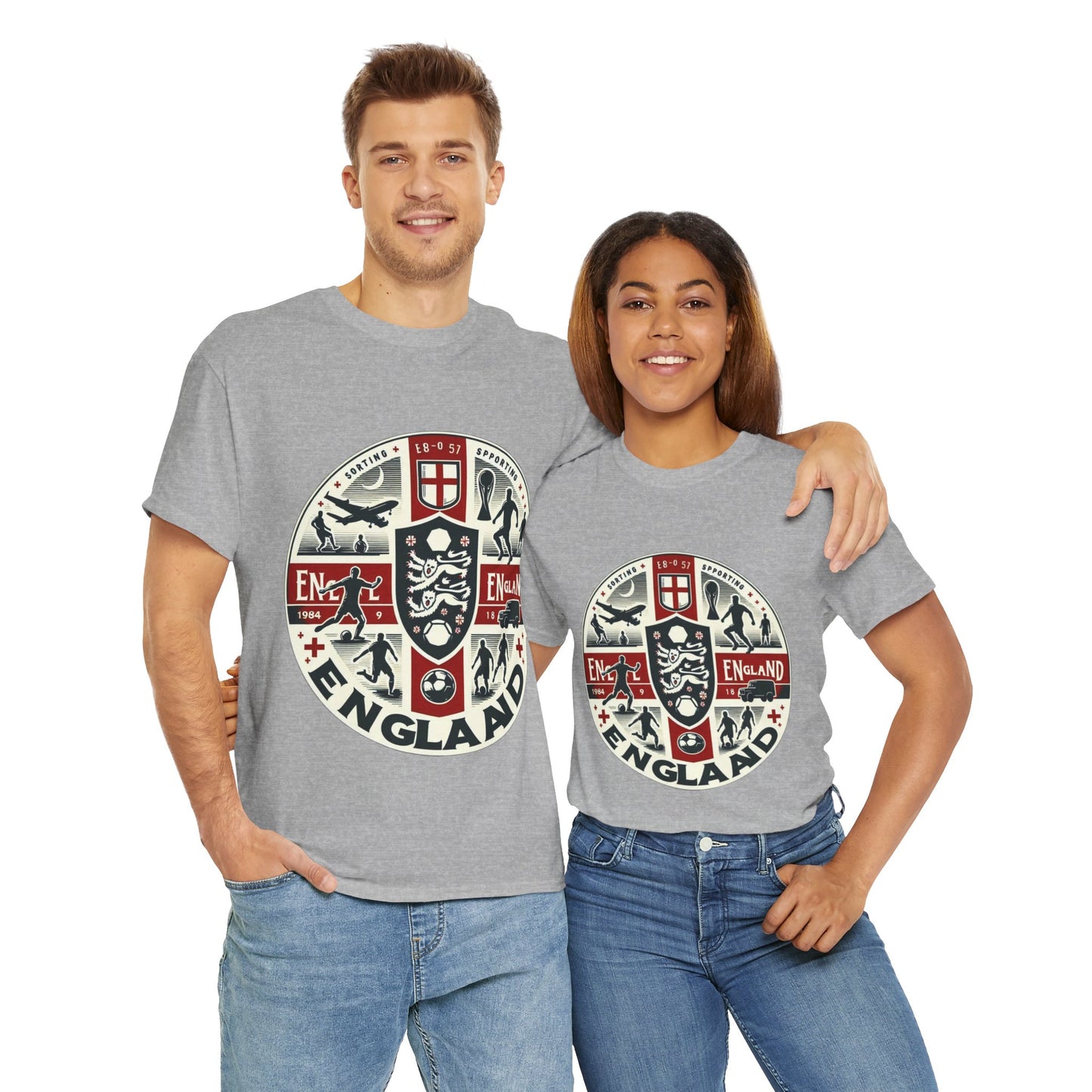 Flag Village England Sporting Flag T-SHIRT Heavy Cotton Tee GBR0006
