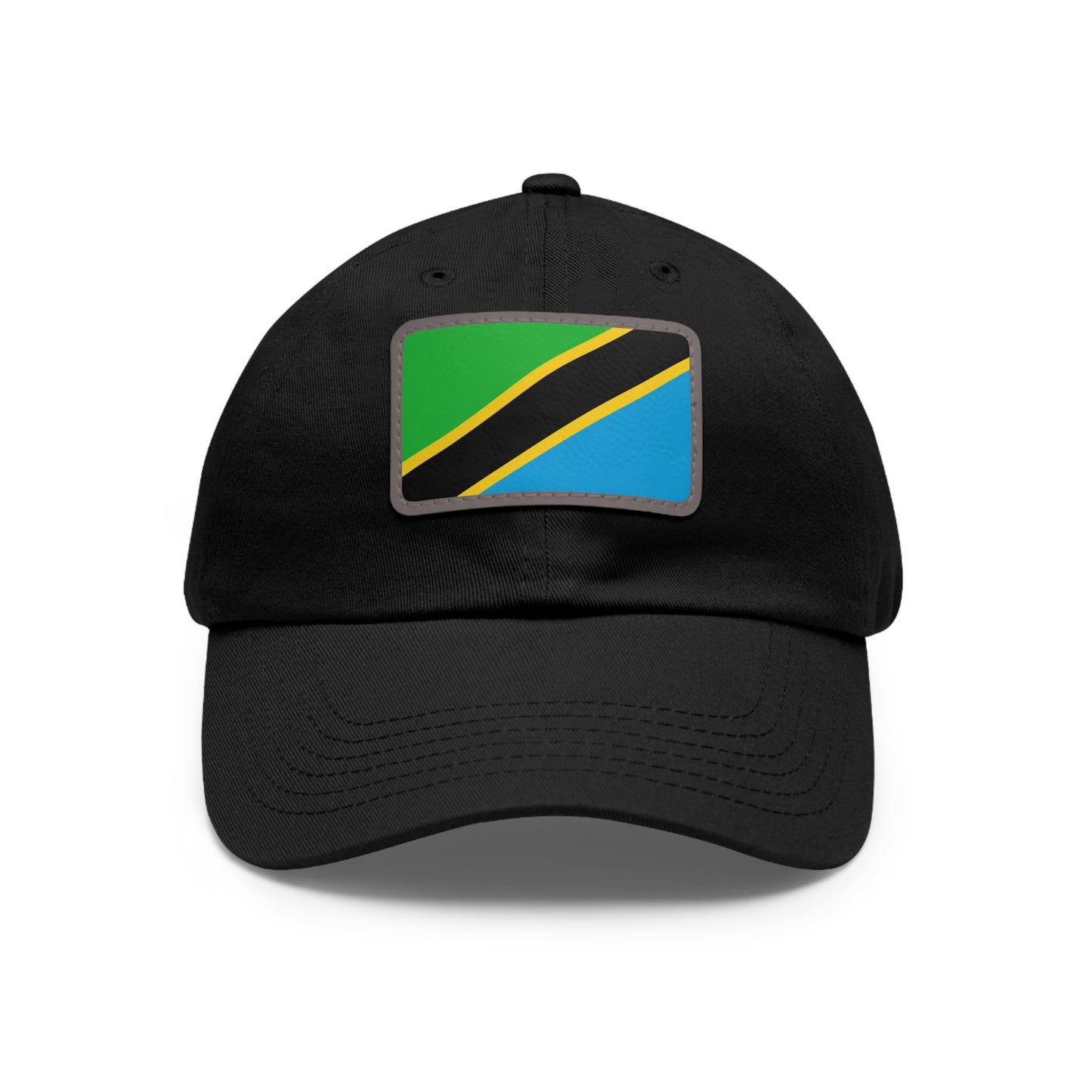 Flag Village Tanzania Flag Hat Cap with Leather Patch