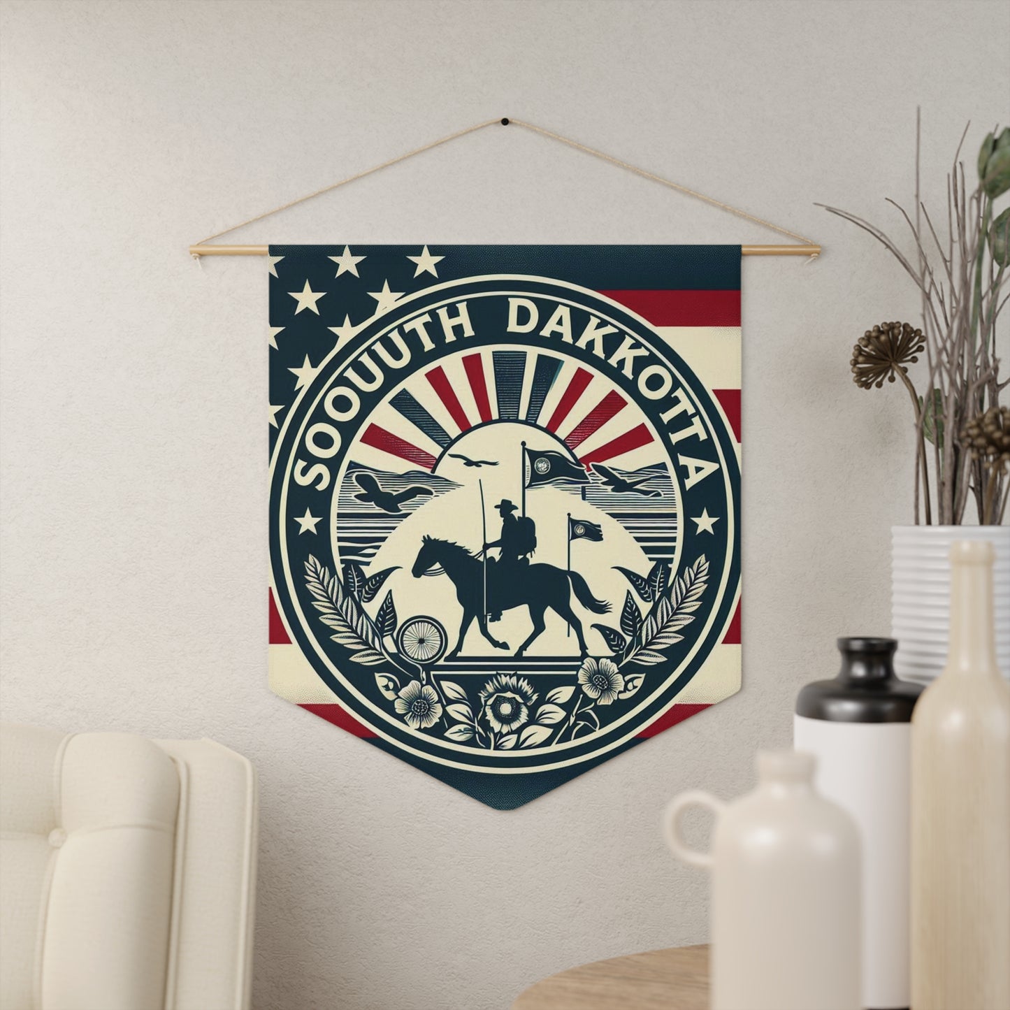 Flag Village South Dakota State Flag Pennant Sporting Home Wall decoration SD0001
