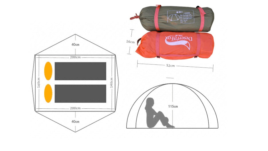 Flag Village Outdoor camping double sun protection tent
