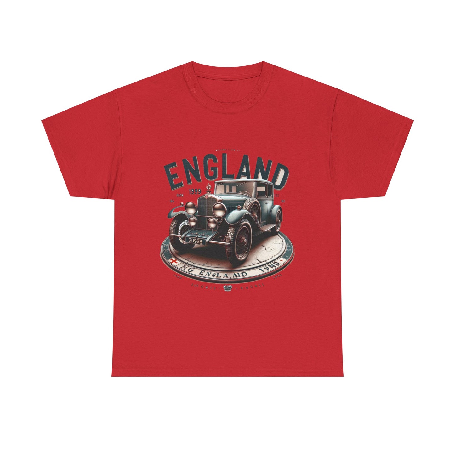 Flag Village UK Vintage Car Flag T-SHIRT Heavy Cotton Tee UK0018
