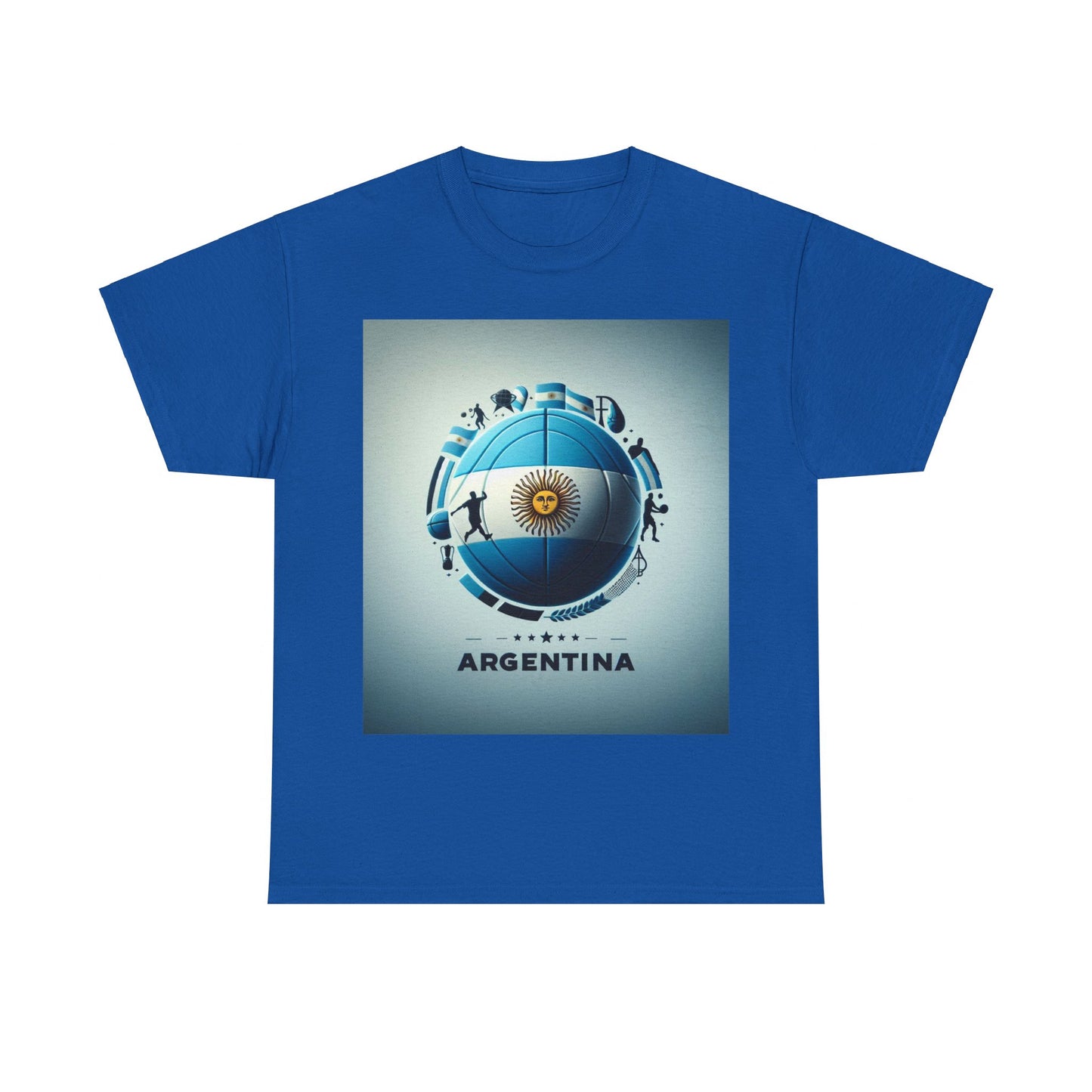 Flag Village Argentina Sporting Flag T-SHIRT Heavy Cotton Tee ARG0003